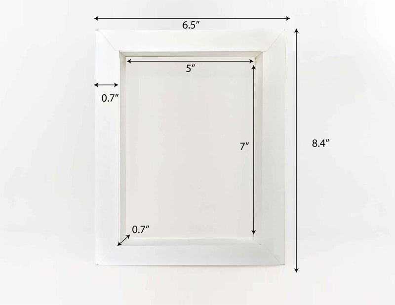 5x7 White photo Frame Template: DIY Card Stock Paper Model (PDF Pattern)