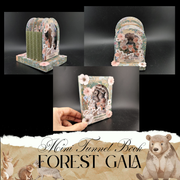 Printable Forest Gala Tunnel Book PDF, DIY 3D Papercraft Template, Woodland Animal Party Keepsake, Hand Cutting Paper Project, Digital Download