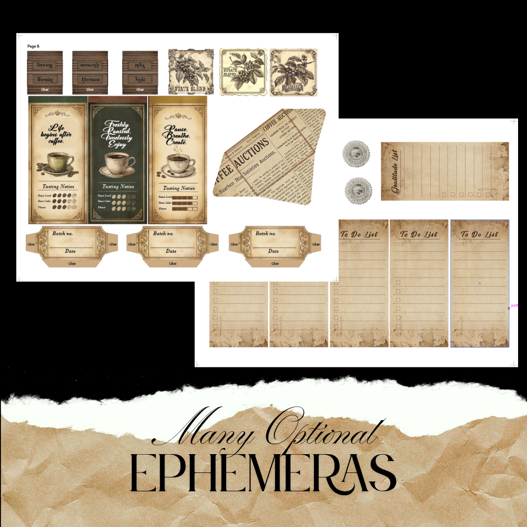 Junk folio coffee sachet holder booklet (Digital File & Cricut Compatible )
