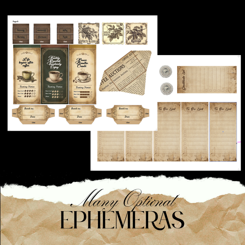 Junk folio coffee sachet holder booklet (Digital File & Cricut Compatible )