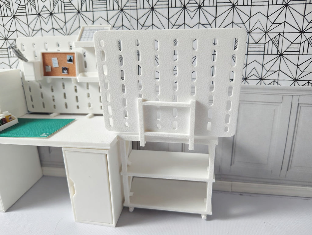 1:12 Scale Dollhouse Craft Room Pegboard System, Miniature Decor