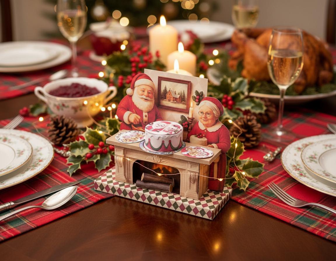 DIY Christmas Mr. & Mrs. Claus Miniature Kit: Printable Holiday Scene (PDF File)