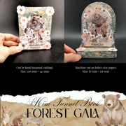 Printable Forest Gala Tunnel Book PDF, DIY 3D Papercraft Template, Woodland Animal Party Keepsake, Hand Cutting Paper Project, Digital Download
