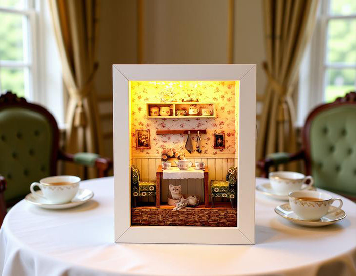 High Tea Room Miniature Photo Frames Kit, DIY Victorian Gallery Wall, Dollhouse Picture Frames Template, Digital Download