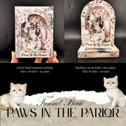 Perfect for cat lovers and crafters alike, this multi-layered paper project tells a silent, beautiful story of kittens at play in a vintage parlor. Whether you’re looking for a unique children’s book alternative or a meditative DIY project, this 3D "story in a box" brings charm to any shelf.