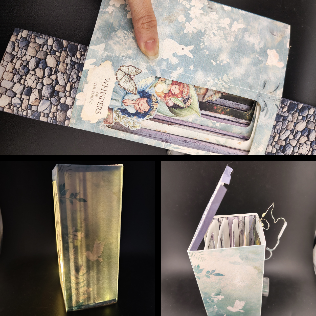 Forest Fairy Book Nook — DIY Paper Diorama Template for Bookshelf Decor (Printable Digital Download)