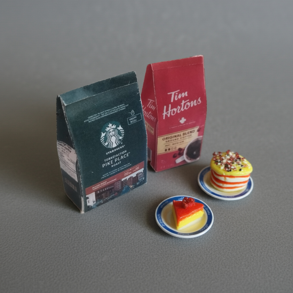 11 items, 1 :6 Hot tea, coffee with sugar, printable pantry, individual tea bags, coffee bags and sugar, printable miniature template