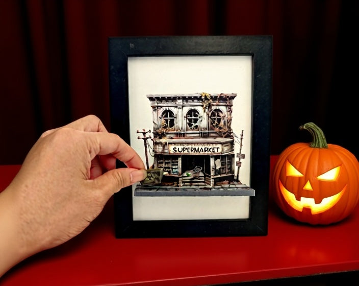 - PickScene Zombie Hypocaust Supermarket - 5*7 inches 3D frame