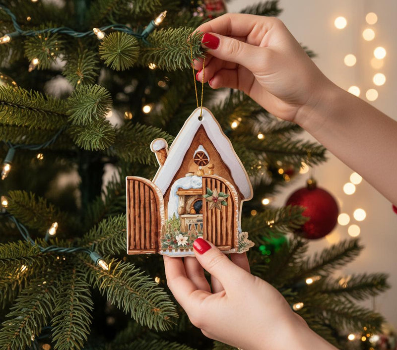 Santa Stay-at-Home Paper Ornament Kit — DIY Christmas Pocket & Ephemera Craft with Card Designs + Video Tutorial (Digital Download)