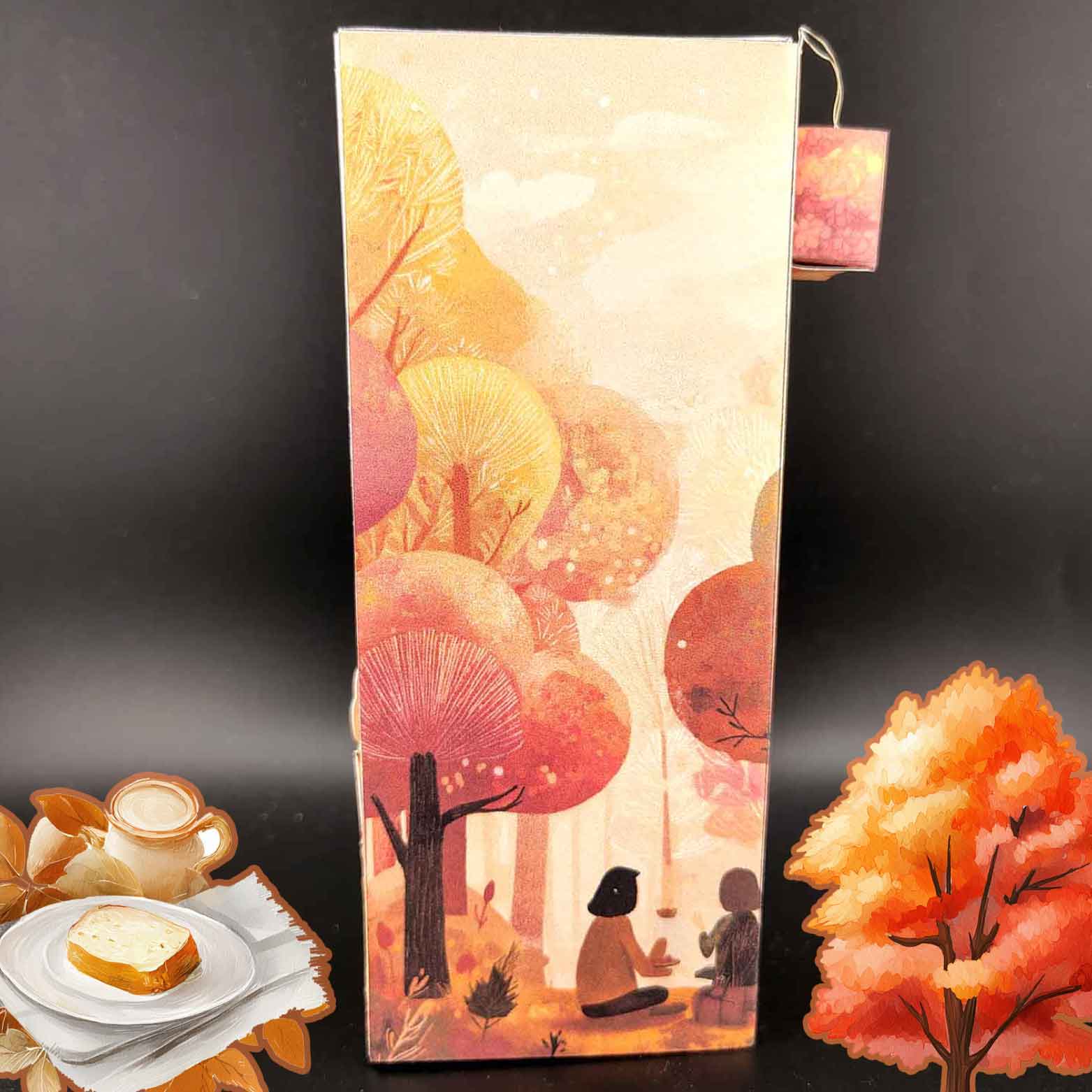 Fall Season Book Nook Seasonal Thanks giving Festival & Gift Paper Craft (Cricut-Compatible)