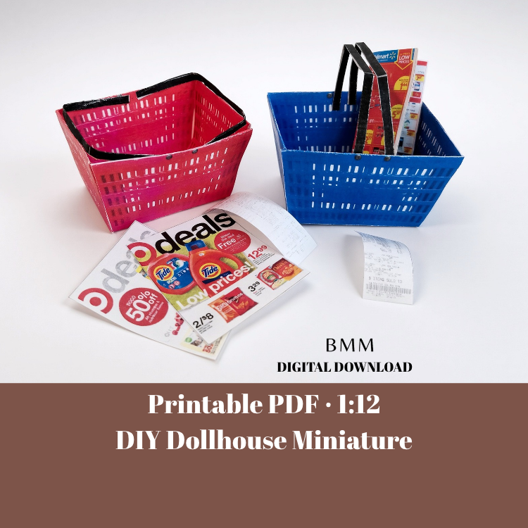1:12 Mini Supermarket Set (5 Printable Kits)