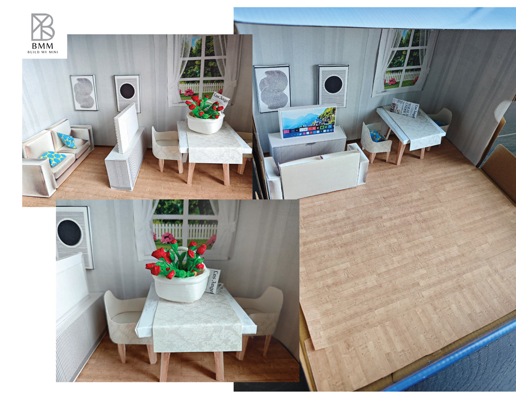 A 3D-printable STL file of a 1:12 scale BMM shoe box, designed as a detailed miniature container for a dollhouse or diorama display

