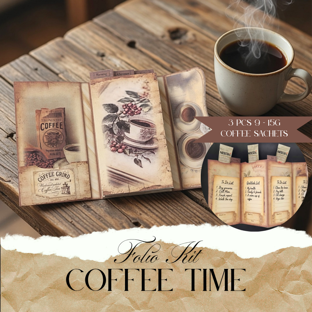 Junk folio coffee sachet holder booklet (Digital File & Cricut Compatible )