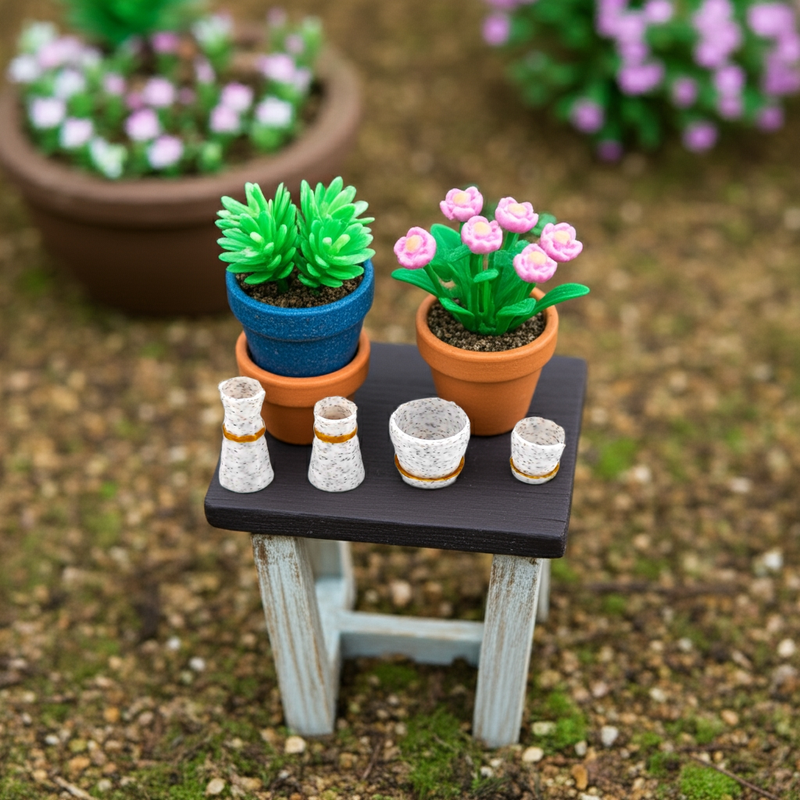 1:12 Scale Resin Plant Pots, Nordic Vases STL File (Digital Download)
