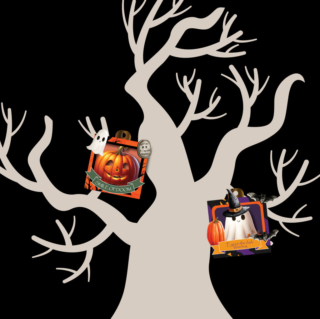 Halloween light-up ornament box DIY craft kit with spooky glowing design