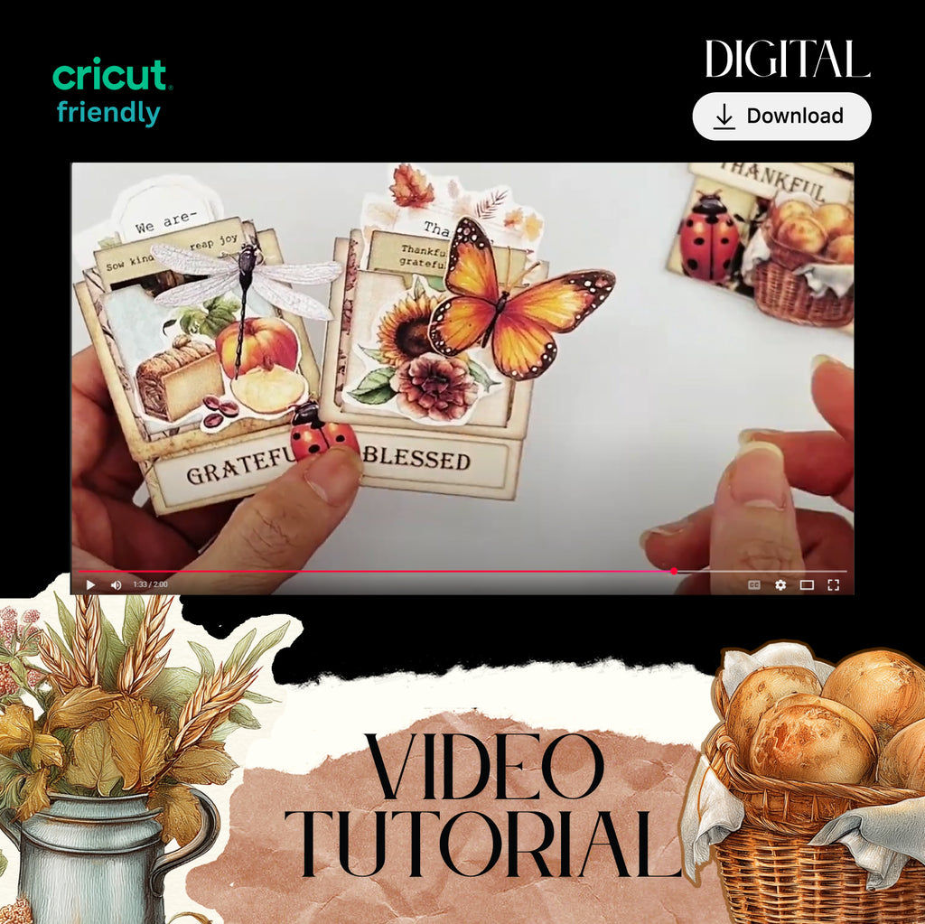 Harvest Bookmark Clip art, Embrace to a year of hard working, DIY book mark