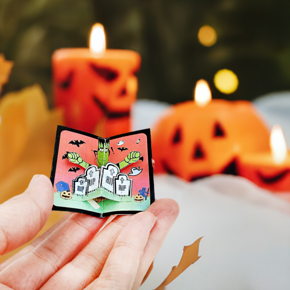 *FREE DOWNLOAD*  Large & mini Halloween Pop-up card, DIY card, customize card, mini card, Pop-Up card template