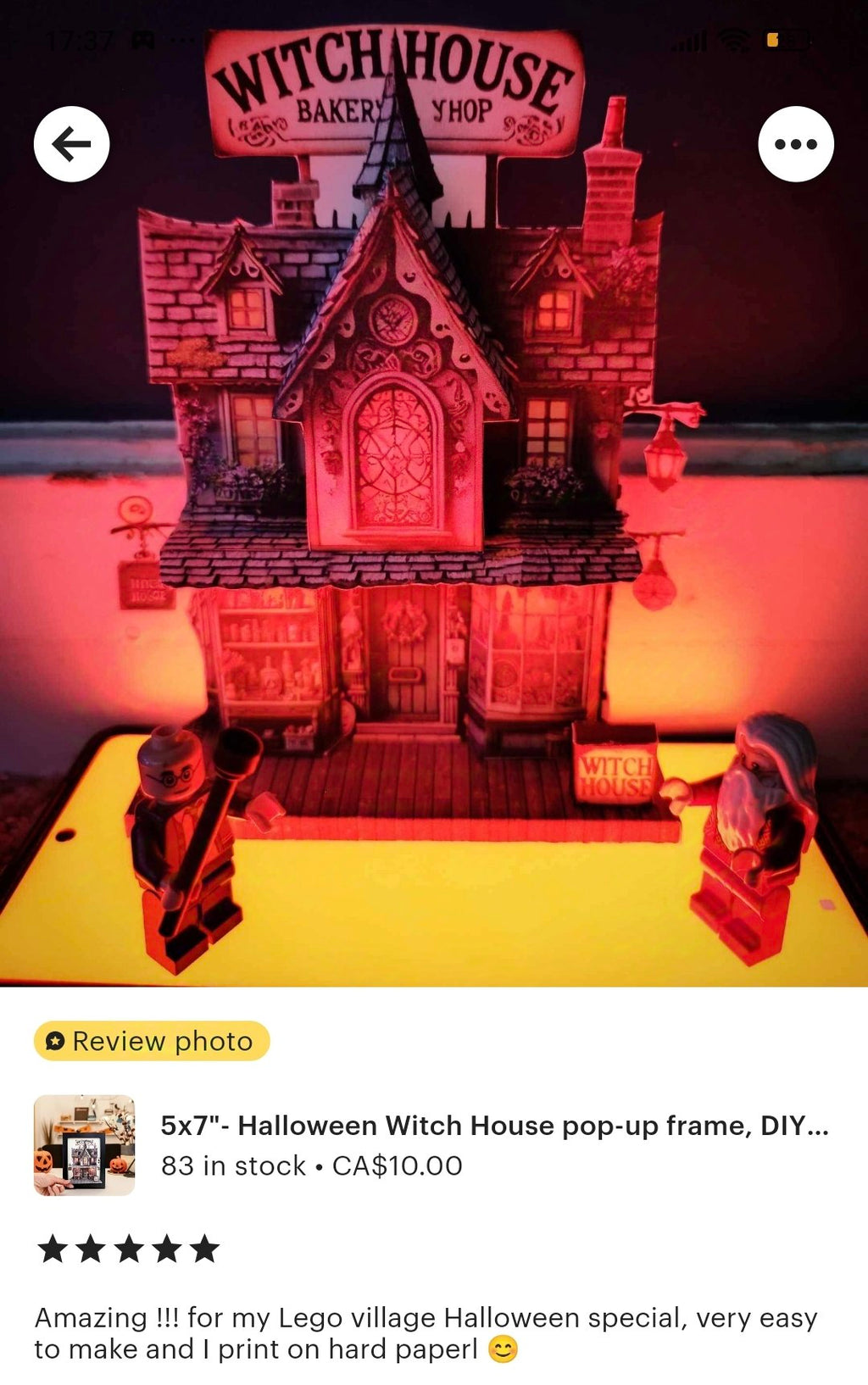 -5x7"- Halloween Witch House pop-up frame, DIY miniature scenery kit, instant download template, shadow box gift, , mini house, mini shop