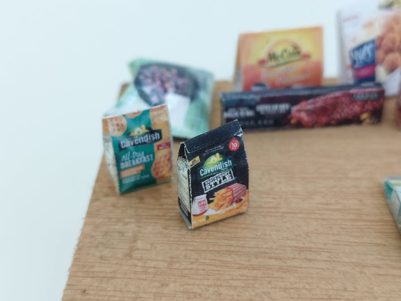 1:12 Scale , 24 items Frozen foods - Printable Dollhouse Frozen foods - printable miniature template