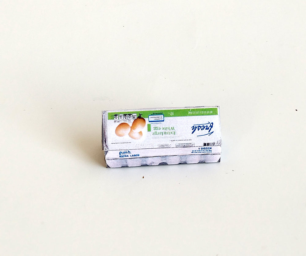 Openable egg box for dollhouse for 1:6 scale, doll food