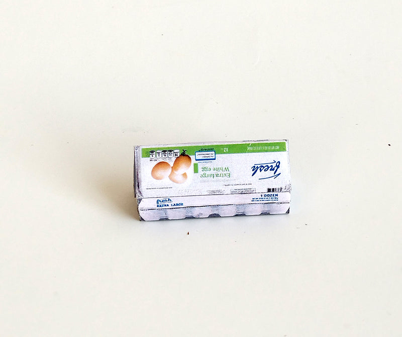 Openable egg box for dollhouse for 1:6 scale, doll food