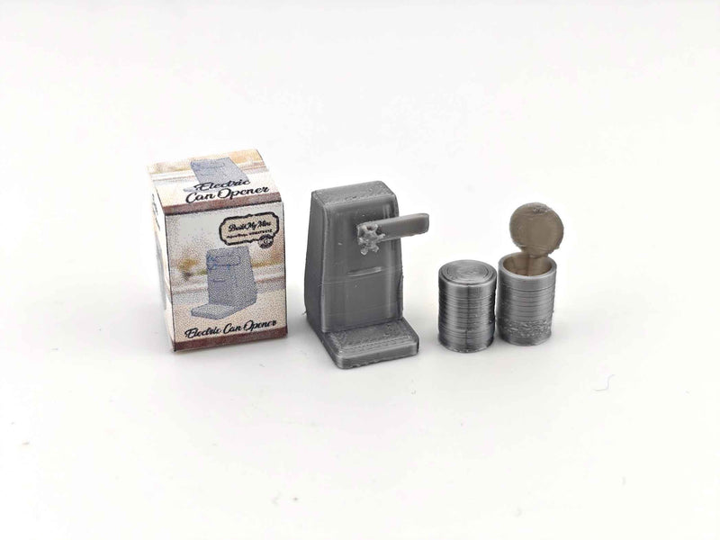 1:12 Electronic Can Opener,  Mini kitchen cooking electronic appliance, 3D print, STL dollhouse