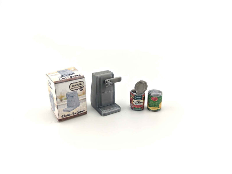 1:12 Electronic Can Opener,  Mini kitchen cooking electronic appliance, 3D print, STL dollhouse