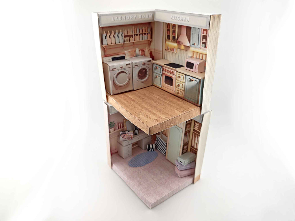 Miniature Pink Carpet Floor : PickScene Paper Doll Room (3 inch Doll Size: 131 x 106mm)