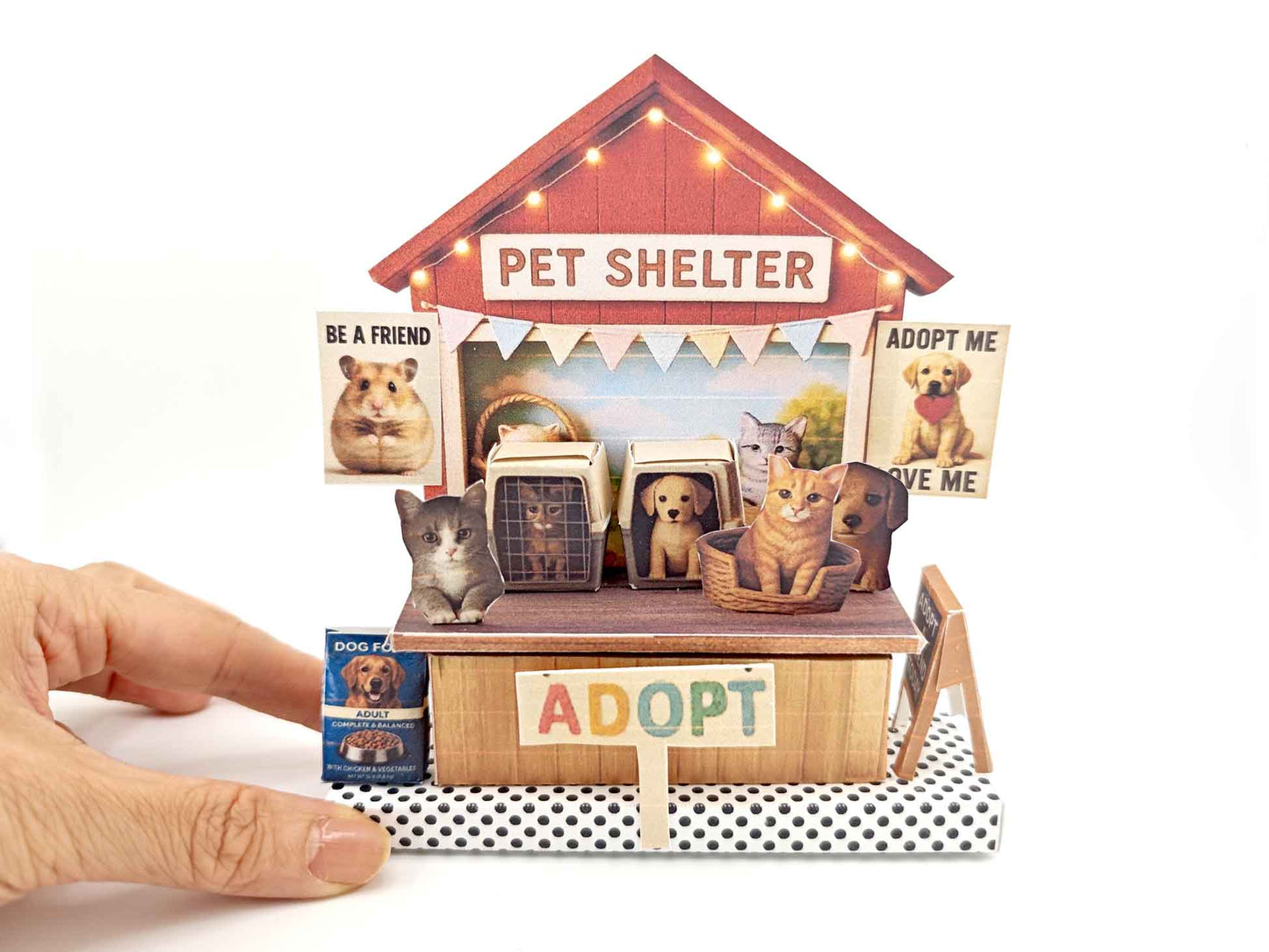 Pet Shelter Counter miniature kit Stand for pet lover paper crafters