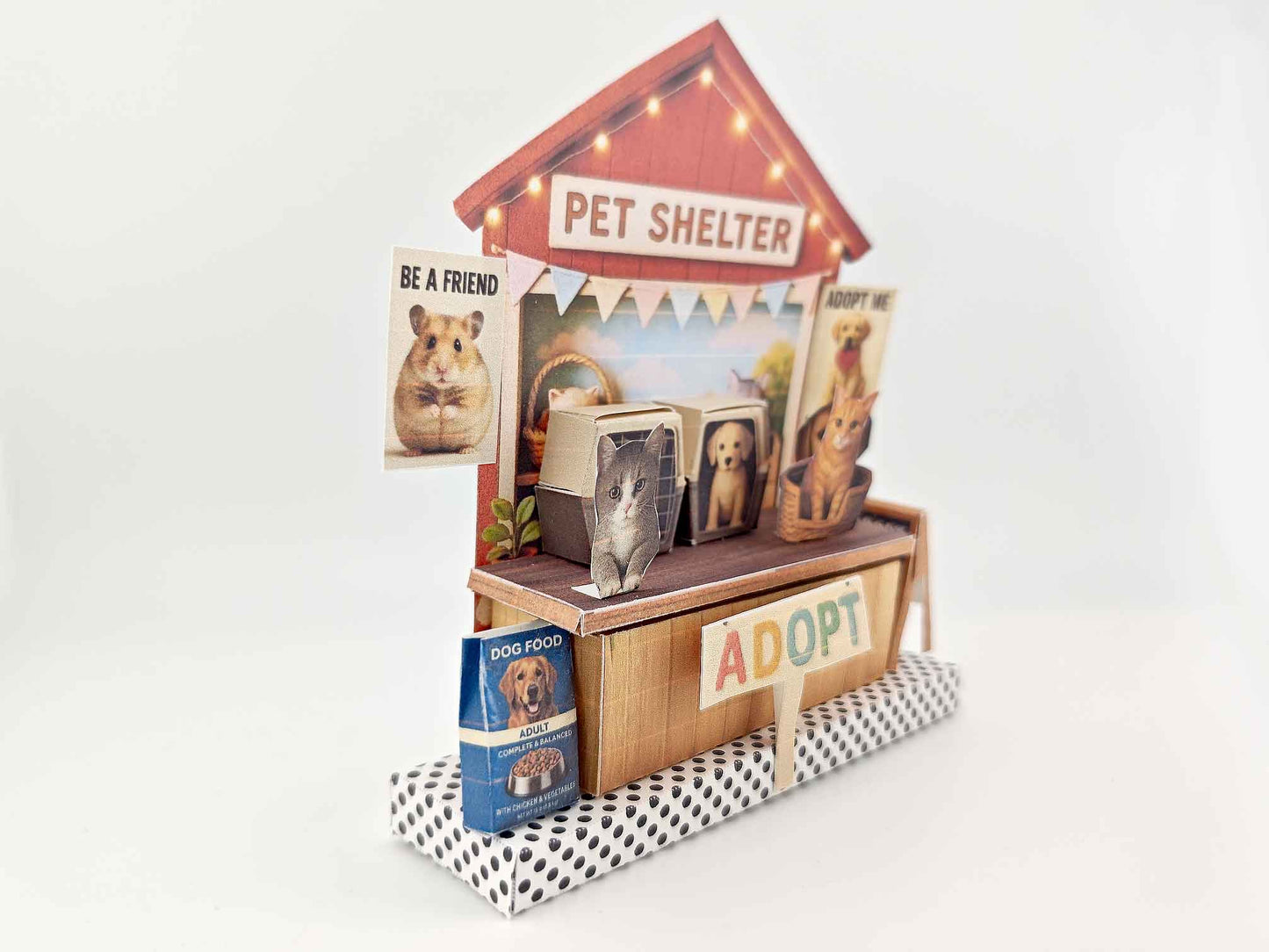 Pet Shelter Counter miniature kit Stand for pet lover paper crafters