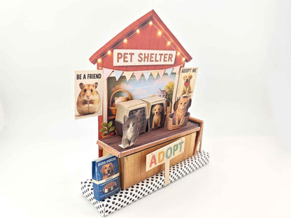 Pet Shelter Counter miniature kit Stand for pet lover paper crafters