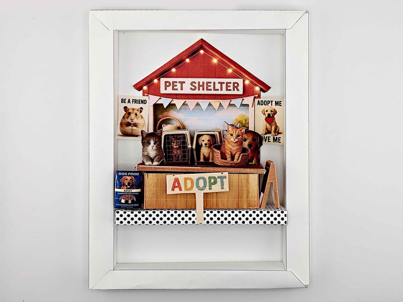 5x7 White photo Frame Template: DIY Card Stock Paper Model (PDF Pattern)