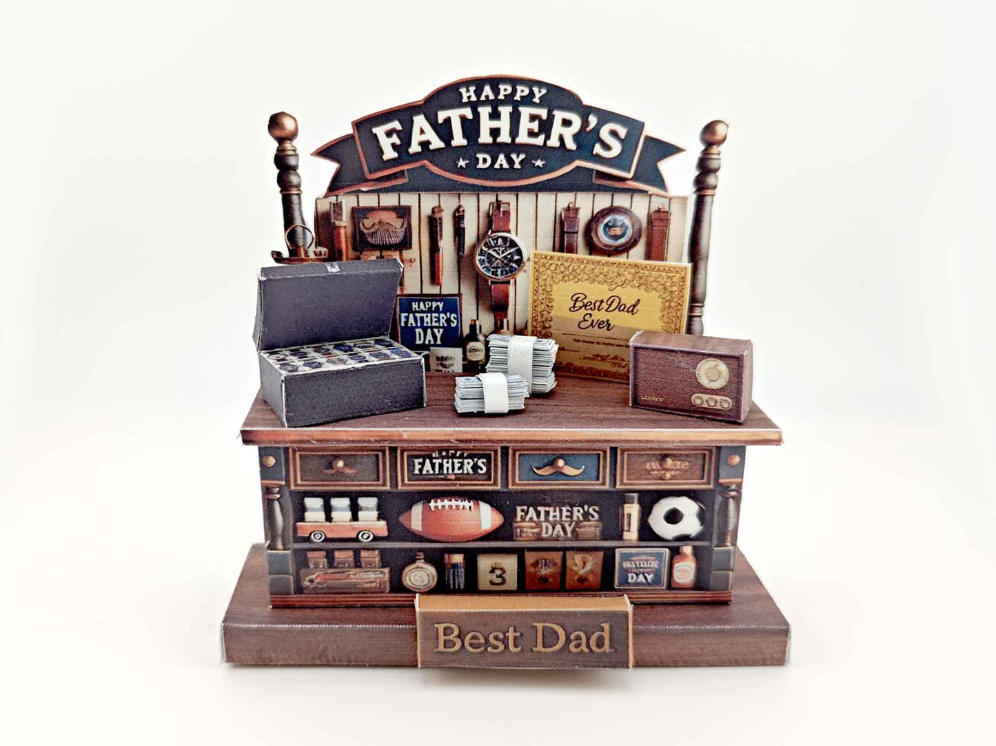 DIY Father’s Day Stand & Card Kit — Miniature Display for Showing Love to Dad