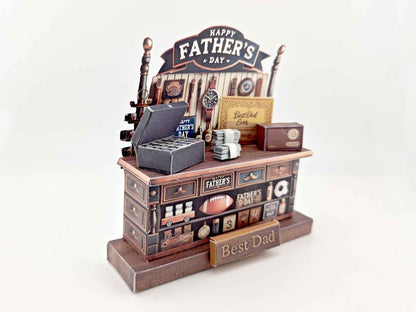 DIY Father’s Day Stand & Card Kit — Miniature Display for Showing Love to Dad
