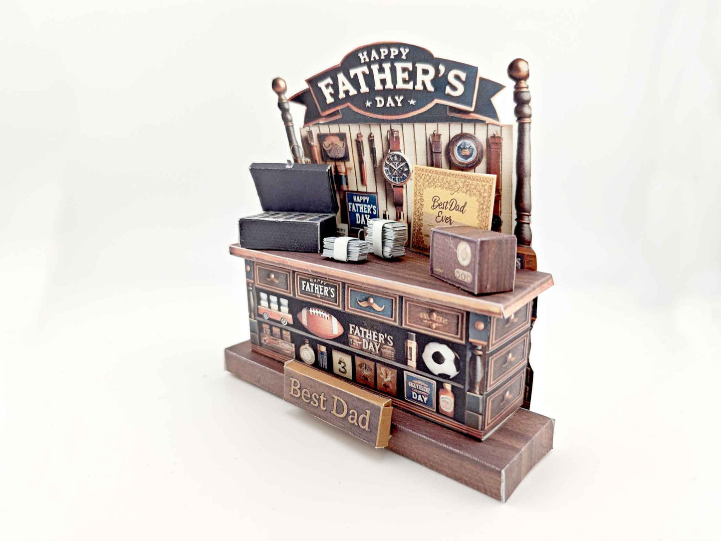 DIY Father’s Day Stand & Card Kit — Miniature Display for Showing Love to Dad
