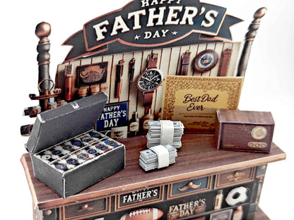 DIY Father’s Day Stand & Card Kit — Miniature Display for Showing Love to Dad