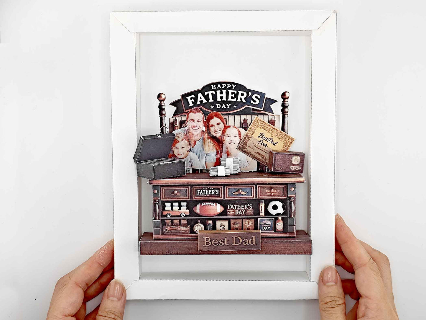 DIY Father’s Day Stand & Card Kit — Miniature Display for Showing Love to Dad