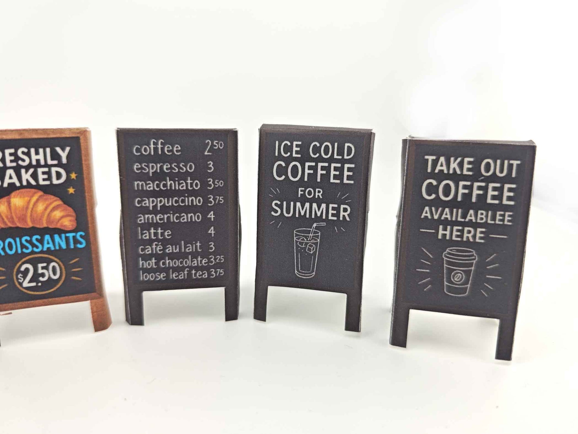1:12 Coffee Shop Blackboard — DIY Printable Miniature Sign for Dollhouse Café Scene