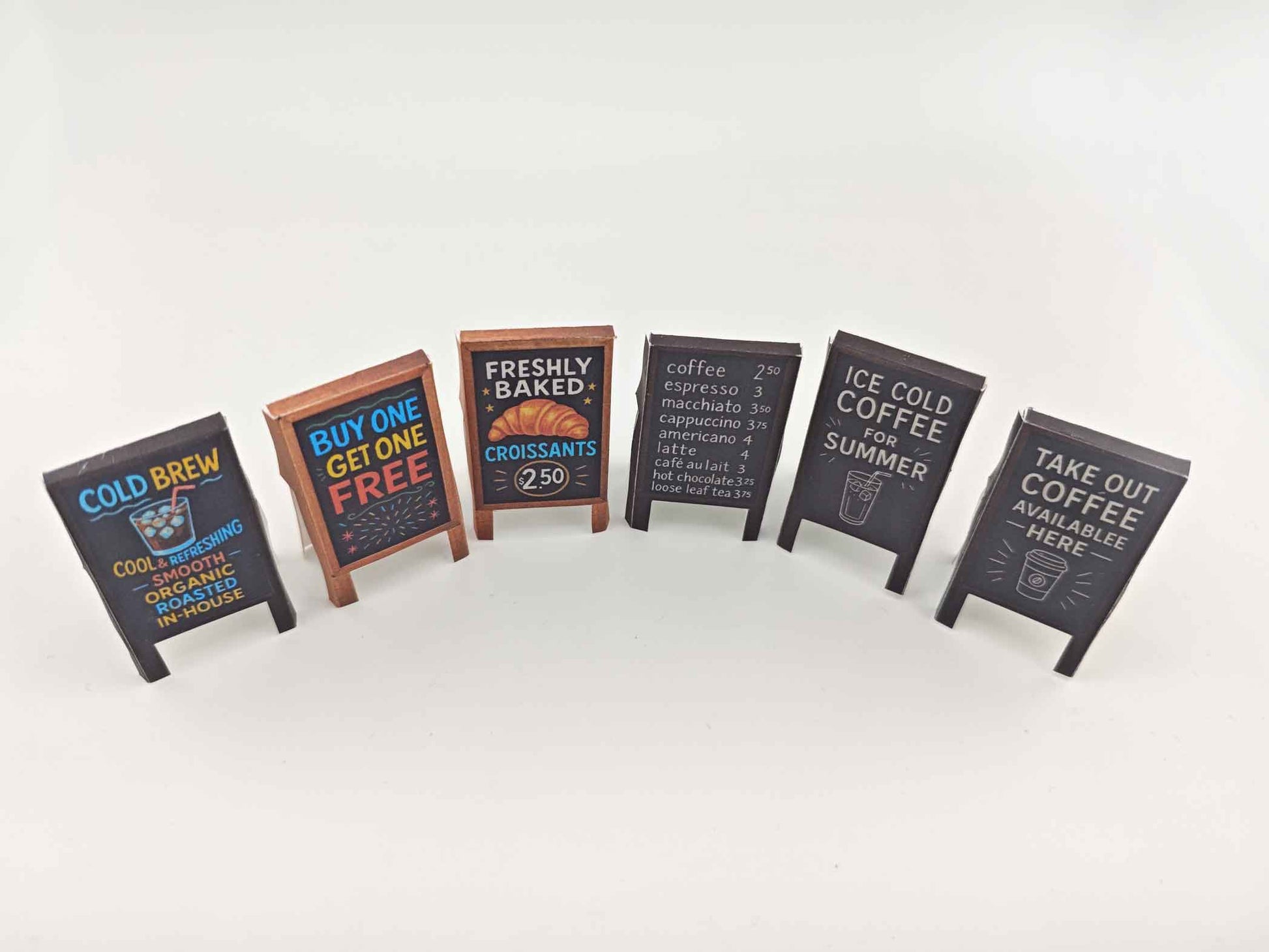 1:12 Coffee Shop Blackboard — DIY Printable Miniature Sign for Dollhouse Café Scene