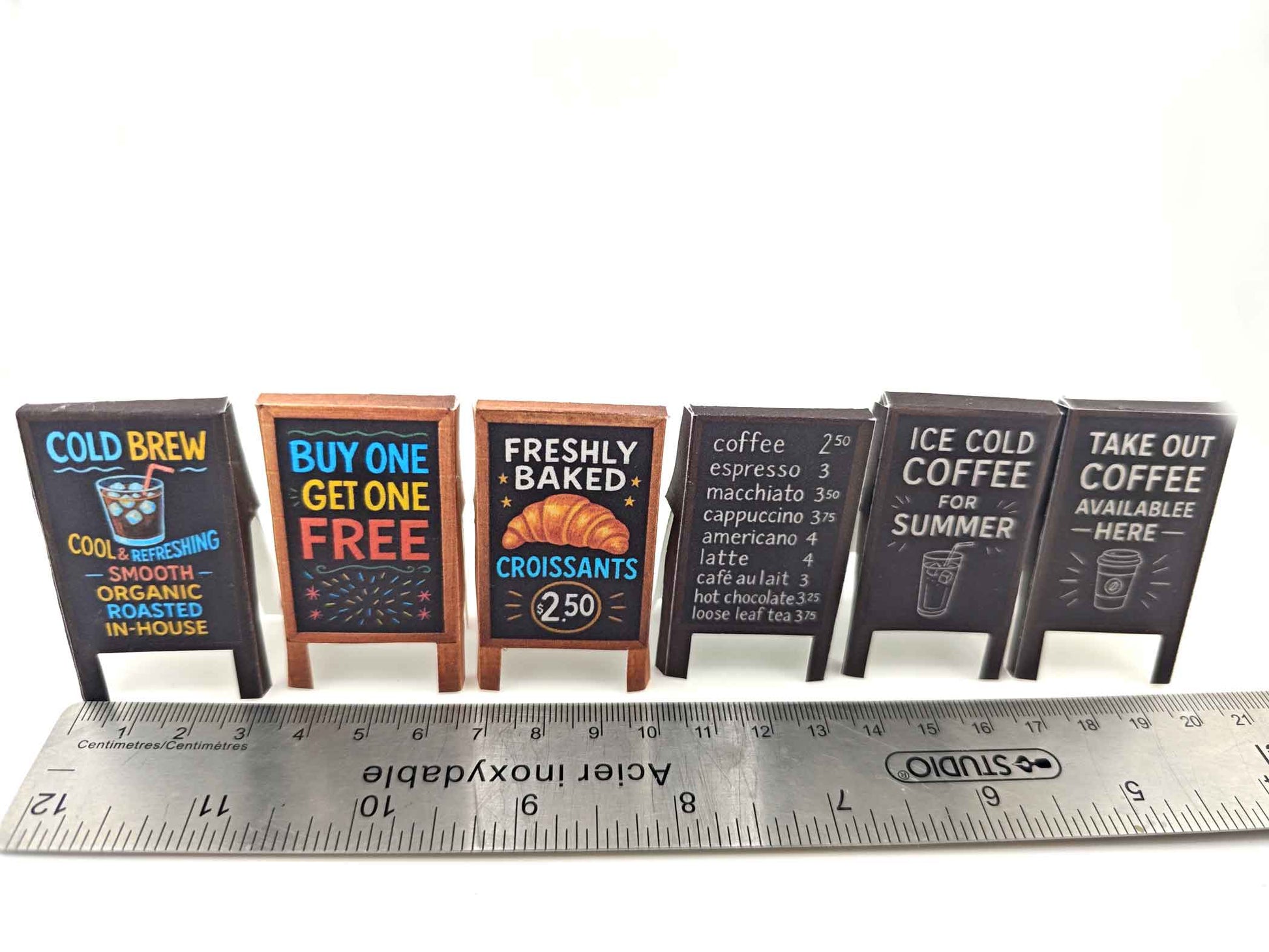 1:12 Coffee Shop Blackboard — DIY Printable Miniature Sign for Dollhouse Café Scene