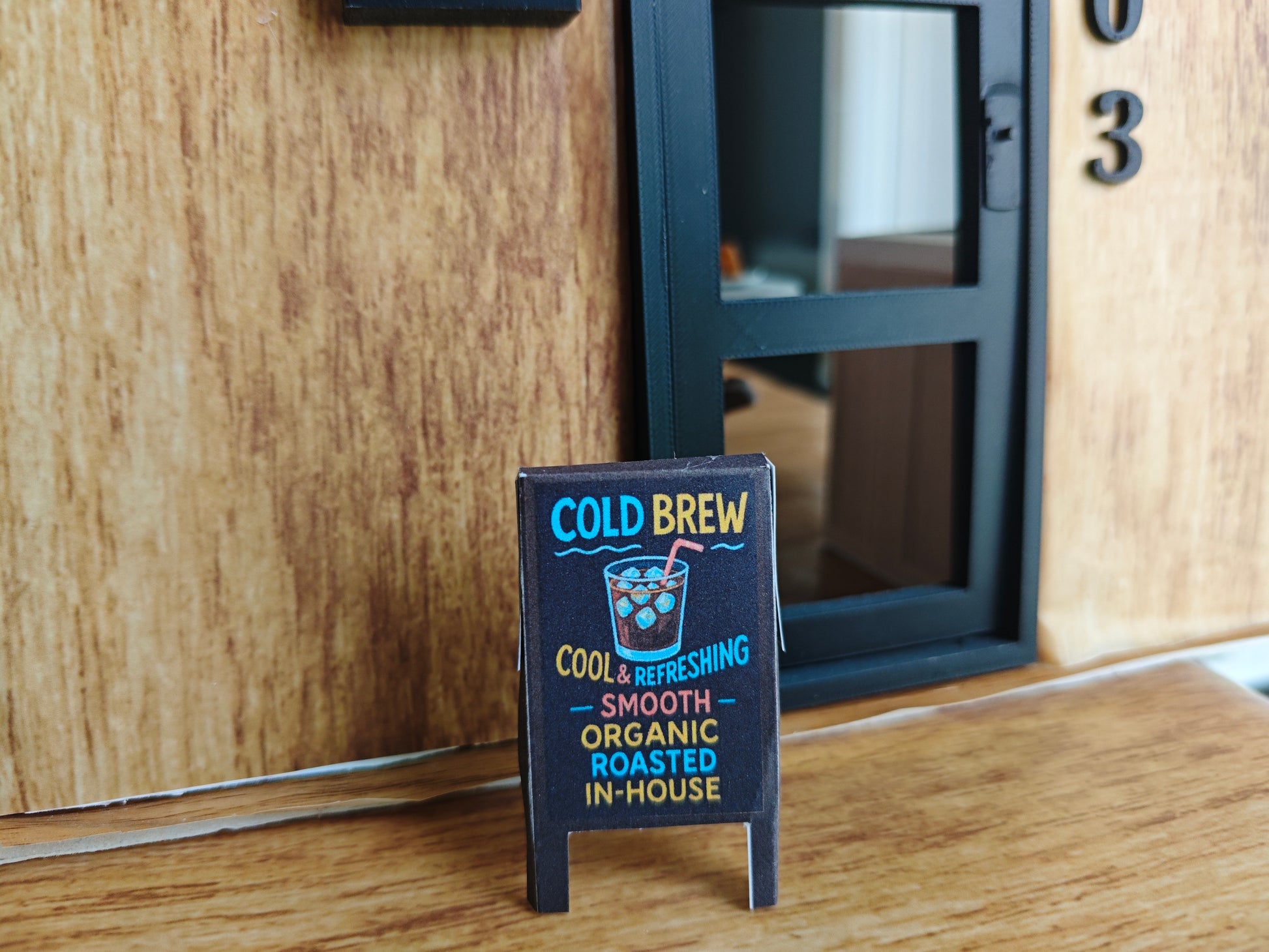 1:12 Coffee Shop Blackboard — DIY Printable Miniature Sign for Dollhouse Café Scene
