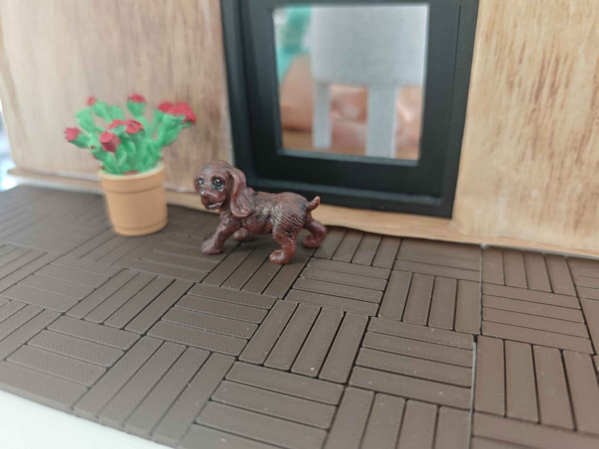 1:12 Realistic Garden & Balcony Floor — STL File for Dollhouse 3D Printing