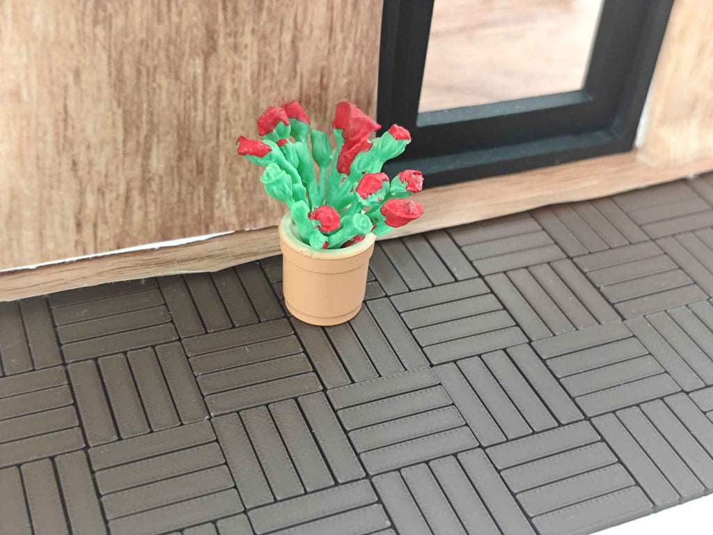 1:12 Realistic Garden & Balcony Floor — STL File for Dollhouse 3D Printing