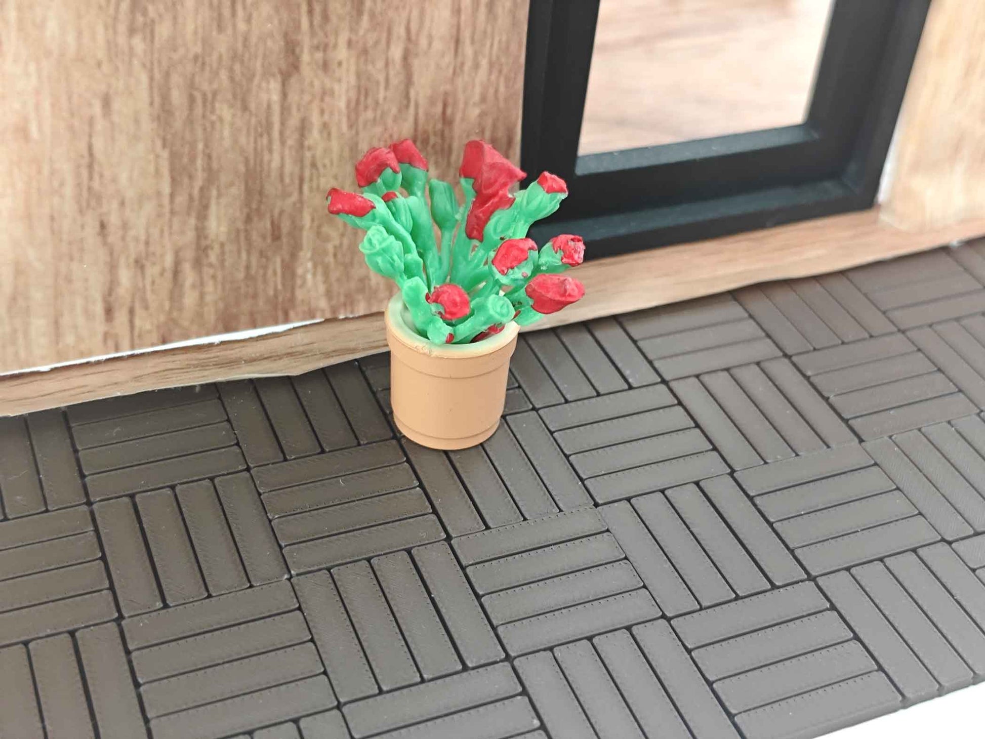 1:12 Realistic Garden & Balcony Floor — STL File for Dollhouse 3D Printing