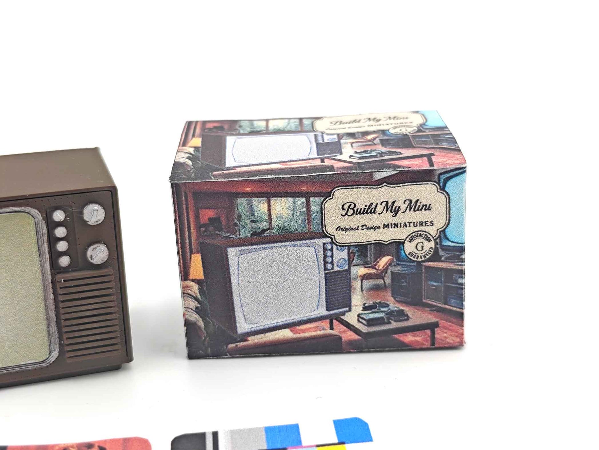 Vintage TV 3d STL file for 1:12 dollhouse, perfect dollhouse decor for classic toy house scene