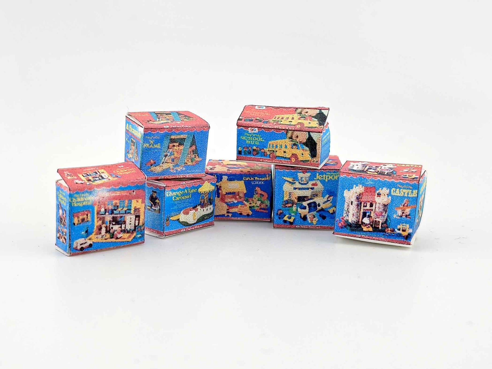 1:12 1970 vintage classic toy box, Newborns, Infants, Babies, for dollhouse, toy shop display,