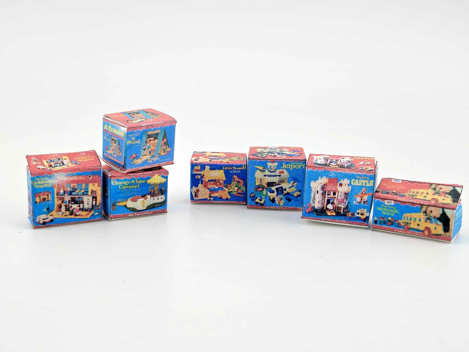 1:12 1970 vintage classic toy box, Newborns, Infants, Babies, for dollhouse, toy shop display,