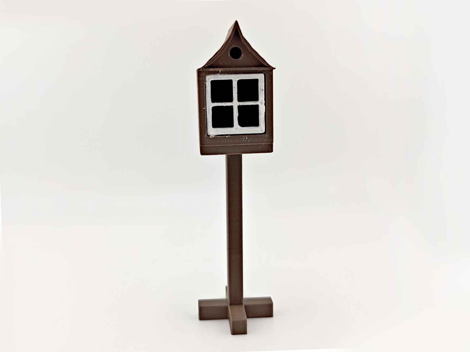 1:12 Bird house STL file, openable door bird home for outdoor and back yard, front yard, suit for 12 scale dollhouse