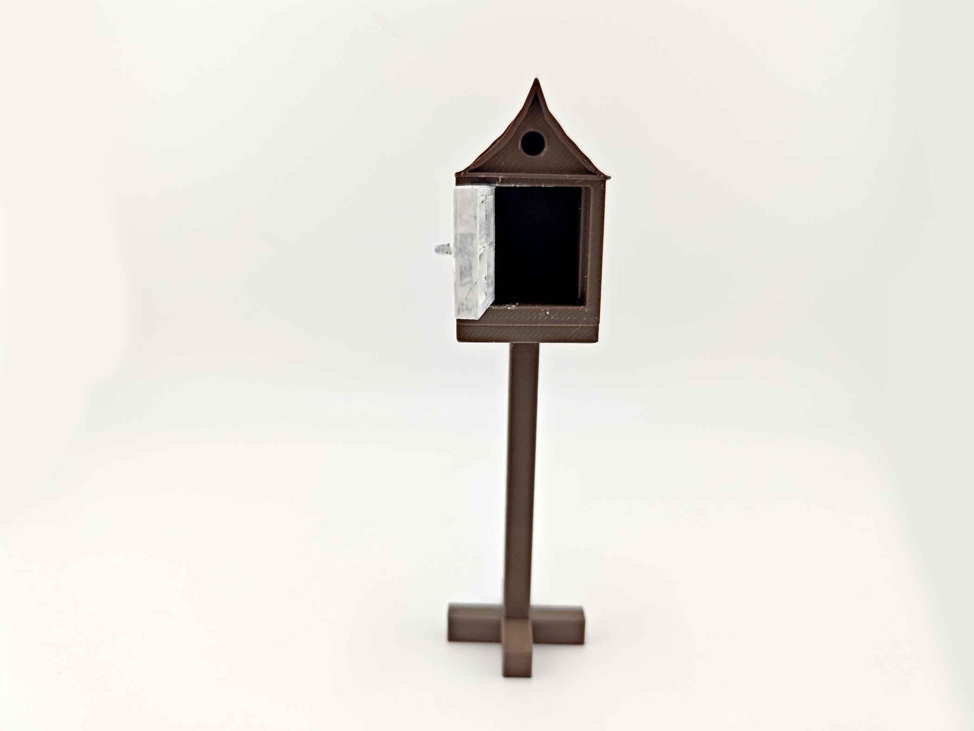 1:12 Bird house STL file, openable door bird home for outdoor and back yard, front yard, suit for 12 scale dollhouse