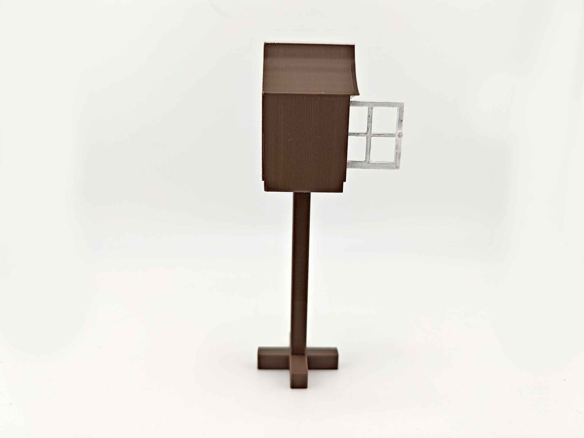 1:12 Bird house STL file, openable door bird home for outdoor and back yard, front yard, suit for 12 scale dollhouse